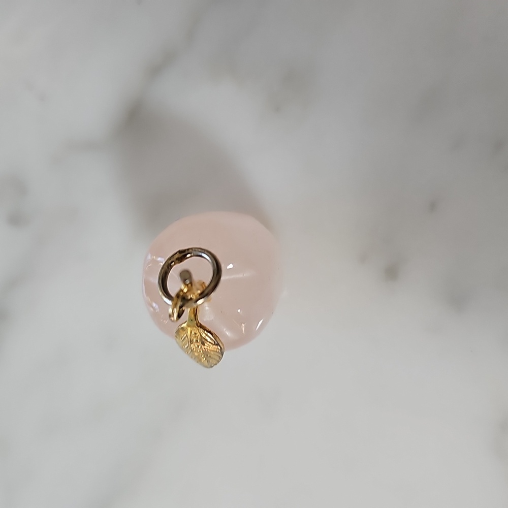 Adorable Rose Quartz Apple Pendant - Picture 4 of 6